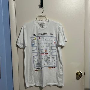 Pac Man M Pac Man Game White Short Sleeve Shirt